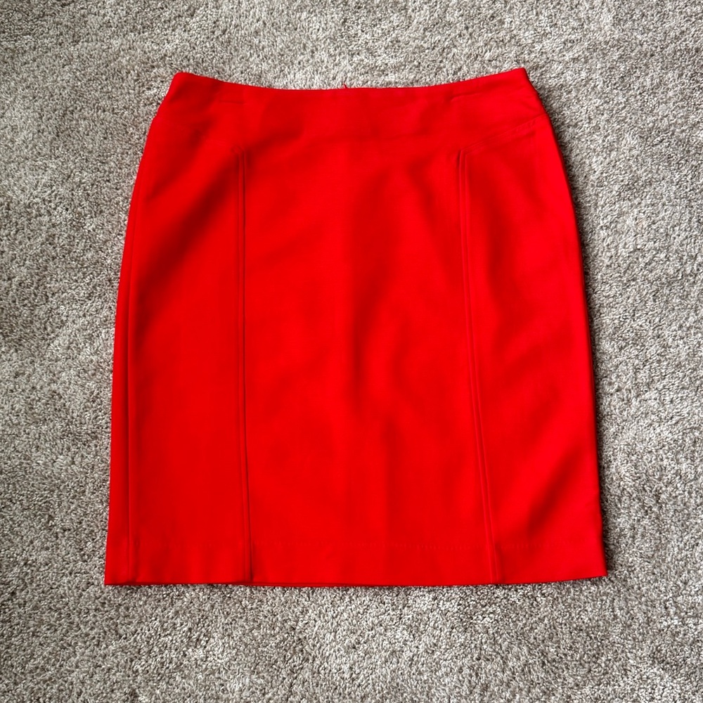 Red Midi Skirt Size 12
